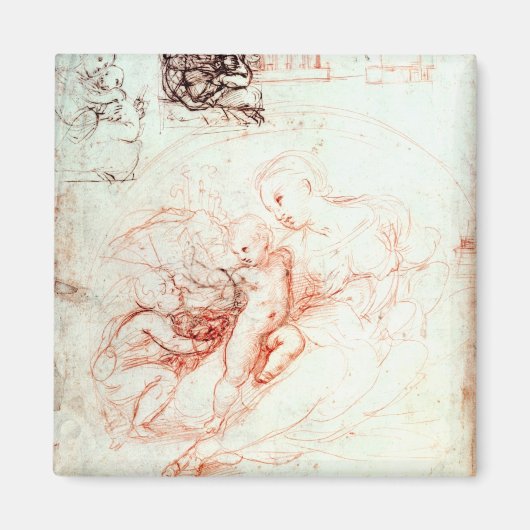 アルバ・マドンナ勉強、c.1508-09 マグネット (正面)