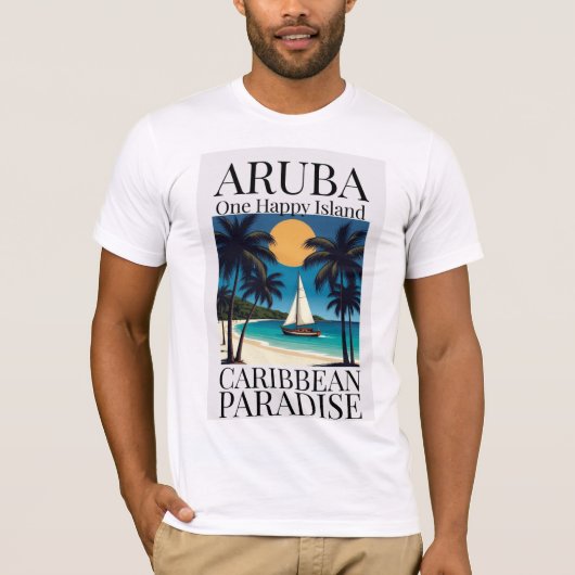 アルバ・ワン・ハッピー・アイランド  Tシャツ (正面)