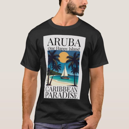 アルバ・ワン・ハッピー・アイランド  Tシャツ (正面)