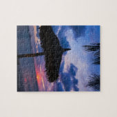 アルバ、夕日のパラパのシルエットビーチ2 ジグソーパズル (横)