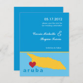 アルバ 結婚式 Save the Date 発表 招待状 (正面/裏面)