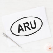 アルバ「ARU」 楕円形シール (封筒)