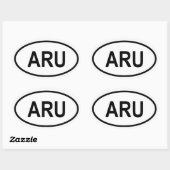 アルバ「ARU」 楕円形シール (シート)