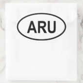 アルバ「ARU」 楕円形シール (バッグ)