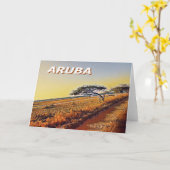 アルバ – Divi Divi Trees カード (黄色い花)