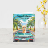 アルパおもしろいカザケーキ誕生日カード カード (黄色い花)