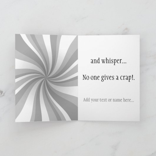 アルパおもしろいカ・ラマの写真にジョーク カード (内部)