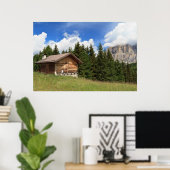 アルパインの牧草地の納屋 ポスター (ホームオフィス)