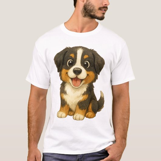 アルパインの穏やかな巨人: バーニーズ・マウンテン・ドッグ Tシャツ (正面)