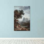 アルパインの羊飼い キャンバスプリント (インサイチュ (ウッドフロア))
