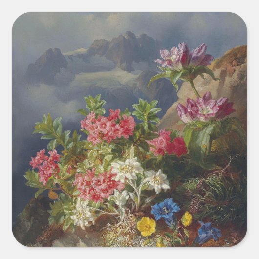 アルパインの花と静物生活 – Andreas Lach スクエアシール (正面)