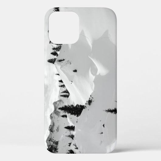 アルパインの風景:雪のモミの木の山 Case-Mate iPhoneケース (裏面)