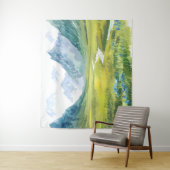 アルパインウィスパー – 山の下の草地 タペストリー (インサイチュ)