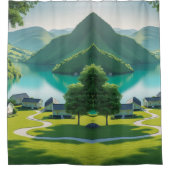 アルパインエスケープ：すべてのシャワーで感覚をリフレッシュ» シャワーカーテン (正面)