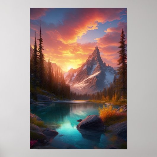 アルパインエレガンス、雪山 ポスター (正面)