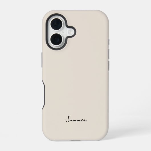 アルパインオーツベージュの美意識 iPhone 16ケース (裏面)