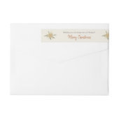 アルパインクリスマスエーデルワイスアドレスラップラのまわりにベ ラップアラウンドラベル (裏面)