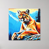 アルパインクーガービューデザイン キャンバスプリント (正面)