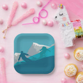 アルパインスキースキーパーティー ペーパープレート (パーティー)