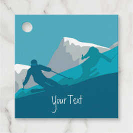 アルパインスキーパーソナライズされた フェイバータグ