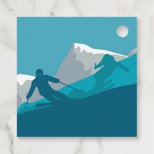 アルパインスキーパーソナライズされた フェイバータグ (裏面)