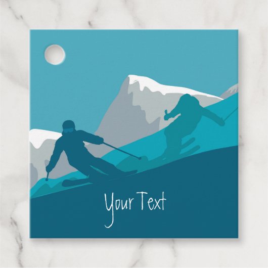 アルパインスキーパーソナライズされた フェイバータグ (正面)