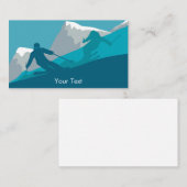 アルパインスキーパーソナライズされた 名刺 (正面/裏面)
