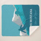 アルパインスキーモンタナパーソナライズされた シェルパブランケット (正面(横))