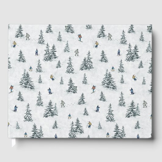 アルパインスキーヤーと隠されたイェティス – ダウンヒルスキー ゲストブック (正面)