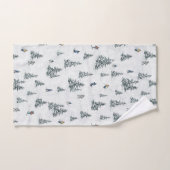 アルパインスキーヤーと隠されたイェティス – ダウンヒルスキー バスタオルセット (ハンドタオル)