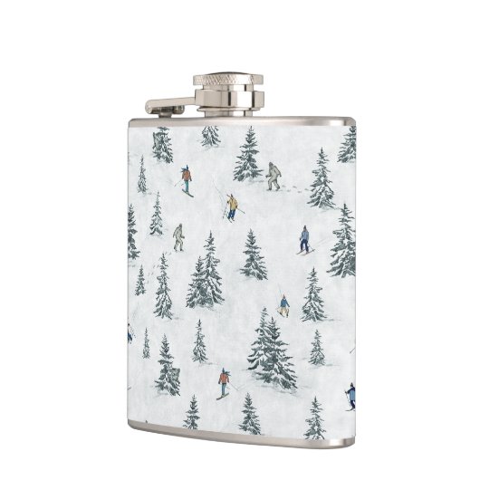 アルパインスキーヤーと隠されたイェティス – ダウンヒルスキー フラスク (左)