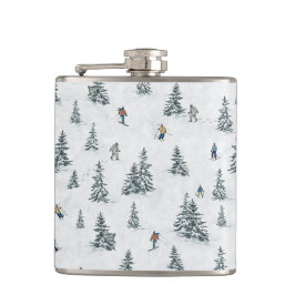 アルパインスキーヤーと隠されたイェティス – ダウンヒルスキー フラスク