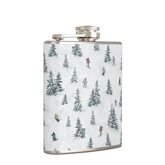 アルパインスキーヤーと隠されたイェティス – ダウンヒルスキー フラスク (右)