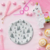 アルパインスキーヤーと隠されたイェティス – ダウンヒルスキー ペーパープレート (パーティー)