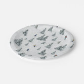 アルパインスキーヤーと隠されたイェティス – ダウンヒルスキー ペーパープレート (アングル)