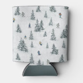 アルパインスキーヤーと隠されたイェティス – ダウンヒルスキー 缶クーラー (正面)