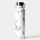 アルパインスキーヤーズスキーイラストレーション ウォーターボトル (背面)