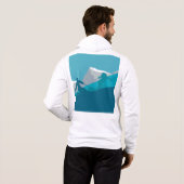 アルパインスキーヤーズダウンヒルスキーホワイト パーカ (裏面フル)