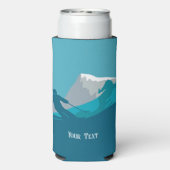 アルパインスキーヤーダウンヒルスキーパーソナライズされた スリム缶クーラー (Seltzer裏面)