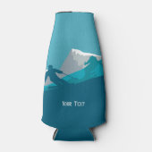 アルパインスキーヤーダウンヒルスキーパーソナライズされた ボトルクーラー (正面)