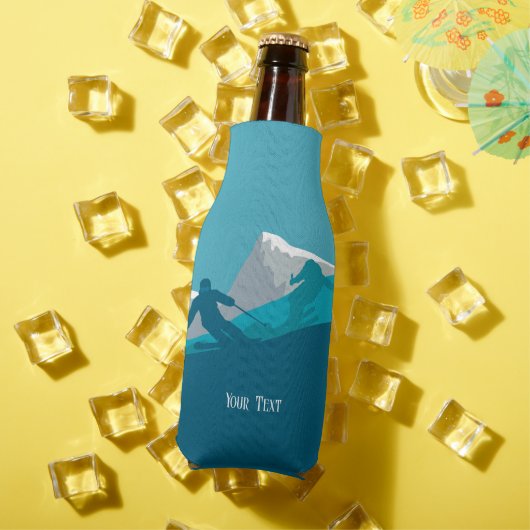 アルパインスキーヤーダウンヒルスキーパーソナライズされた ボトルクーラー (インサイチュ 夏)