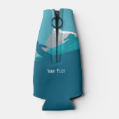 アルパインスキーヤーダウンヒルスキーパーソナライズされた ボトルクーラー (裏面)