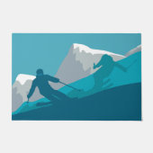 アルパインスキーヤーダウンヒルスキー ドアマット (正面)