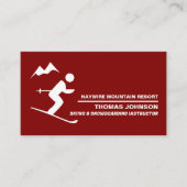 アルパインスキーヤー、スキーヤー&スノーボーダーインストラクター 名刺 (正面)