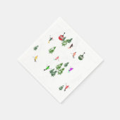 アルパインスキー |ゴンドラスキーリフト休日スキーヤー スタンダードカクテルナプキン (角)