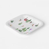 アルパインスキー |ゴンドラスキーリフト休日スキーヤー ペーパープレート (傾斜あり)