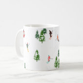 アルパインスキー |スキーホリデースキーヤー冬 コーヒーマグカップ (正面左)