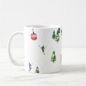 アルパインスキー |スキーホリデースキーヤー冬 コーヒーマグカップ (左)