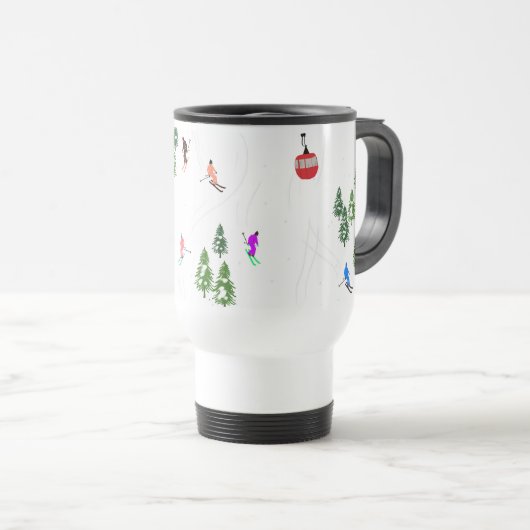 アルパインスキー |スキーホリデースキーヤー冬 トラベルマグ (正面右)