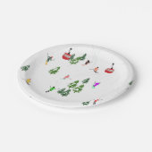 アルパインスキー |スキーホリデースキーヤー冬 ペーパープレート (アングル)